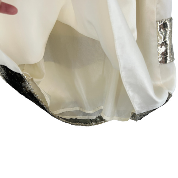 Calista Silk Racerback Tank Top Gold Cream - Picture 6 of 8